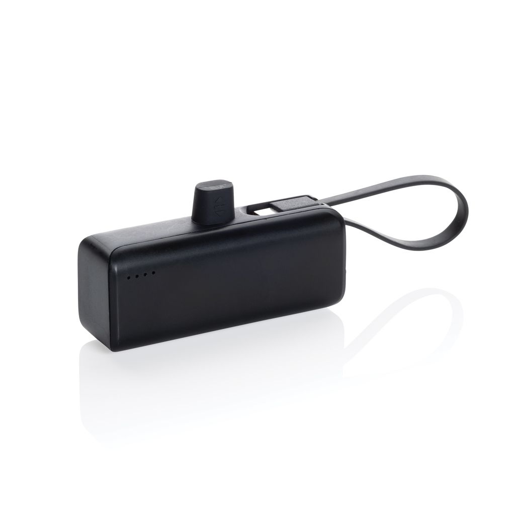 XDP322.49-01Powerlink 3000mah Powerbank aus RCS rPlastic mit USB-C Kabel_ schwarz