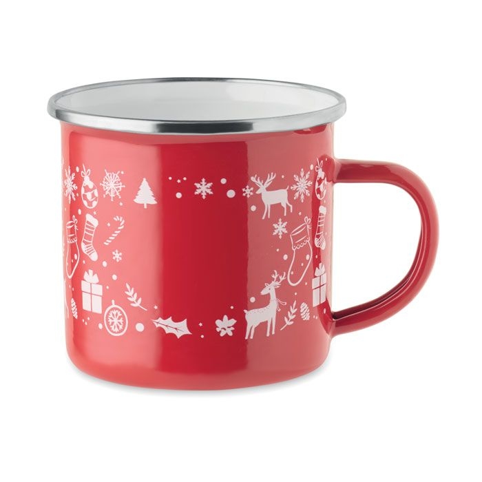 CX1595-05Seasomel Emaille-Becher 300ml_ rot