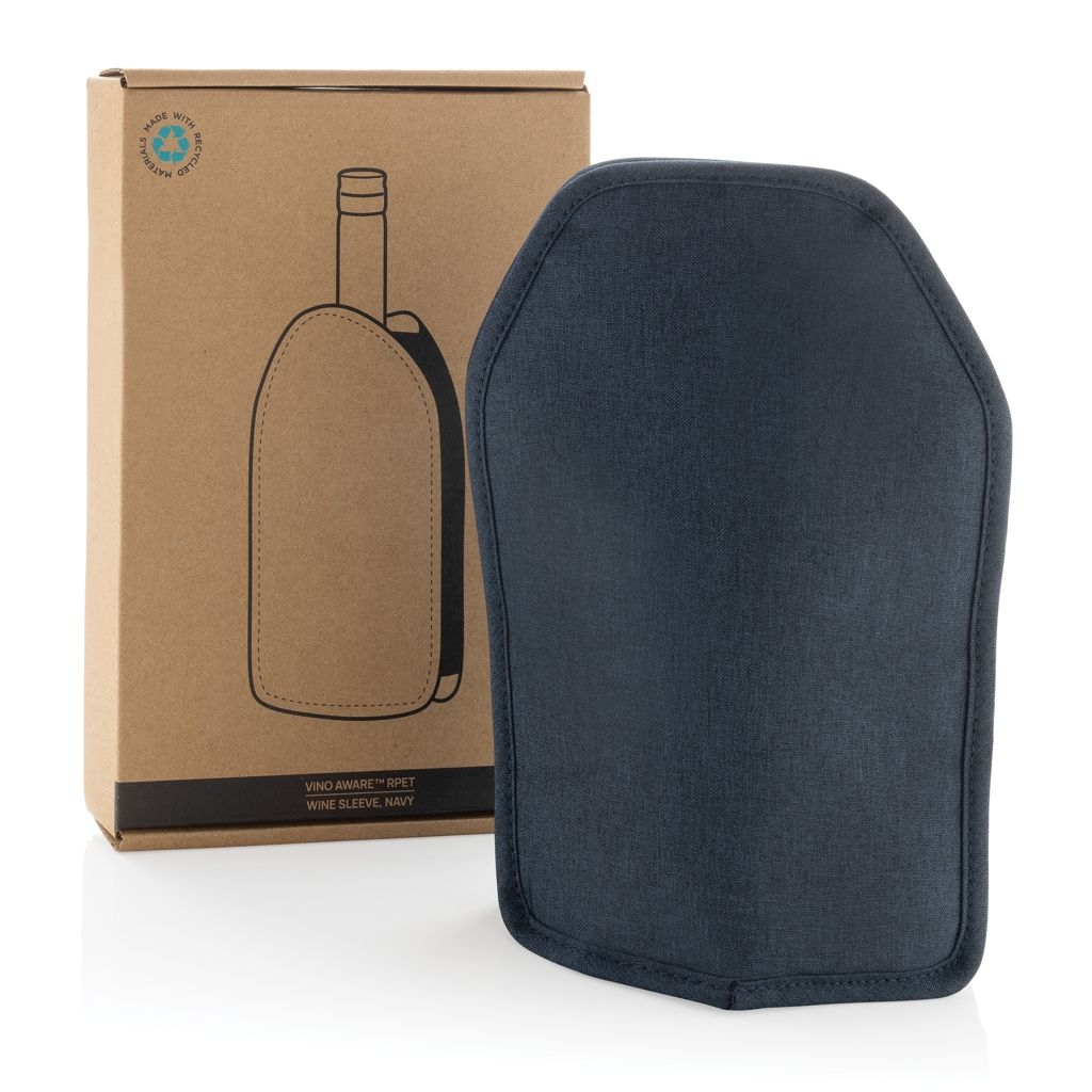 XDP915.01-25Vino AWARE™ rPET Weinkuehler-Sleeve_ navy blau