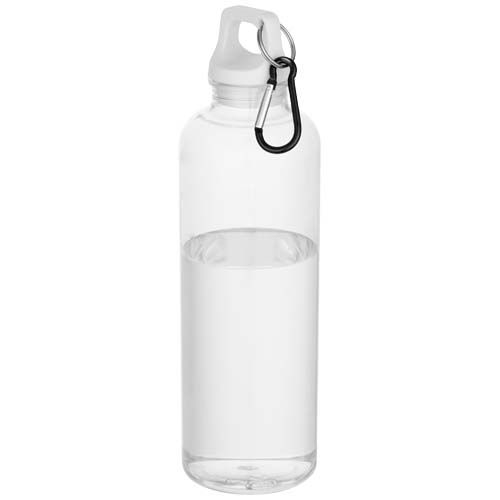 PF100877-1Oregon 750 ml RCS-zertifizierte Trinkflasche aus recyceltem Kunststoff mit Karabinerhaken_ weiss