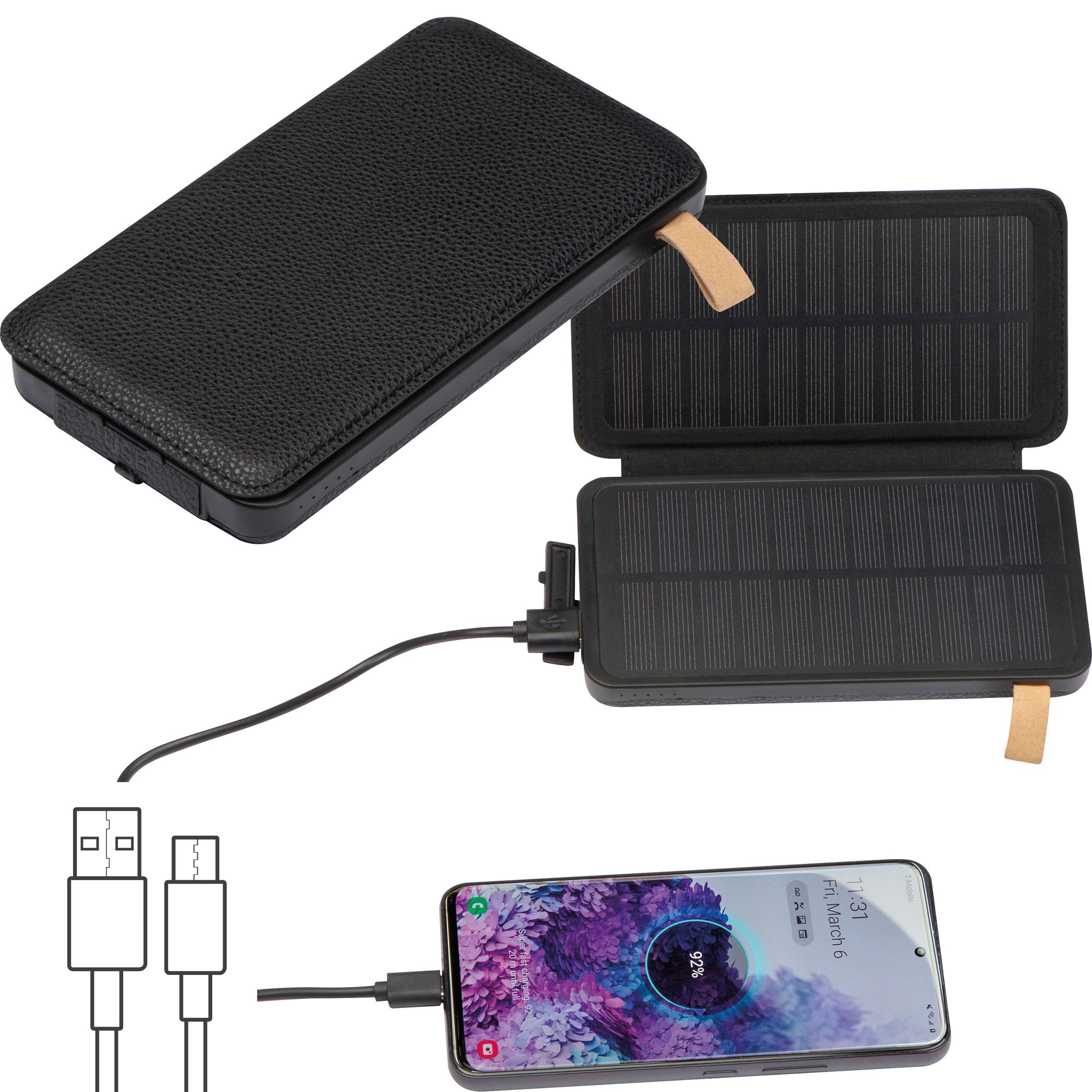 MA33657-03Solarpowerbank 8.000 mAh BRUNA_ schwarz