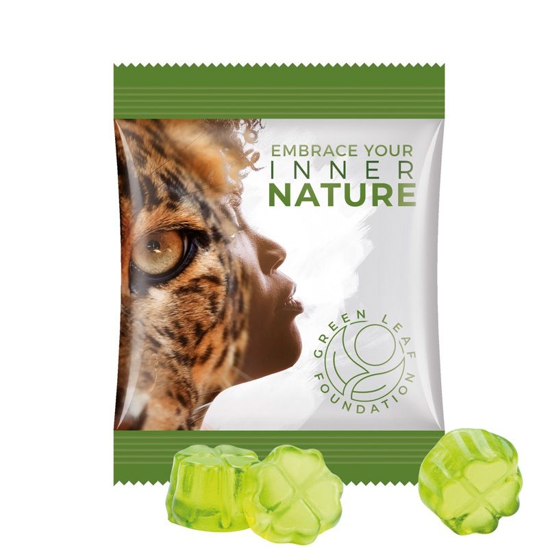 JG10062-21Minituete 15g_ Fruchtgummi Standardformen_ Kleeblatt_ weisse Folie