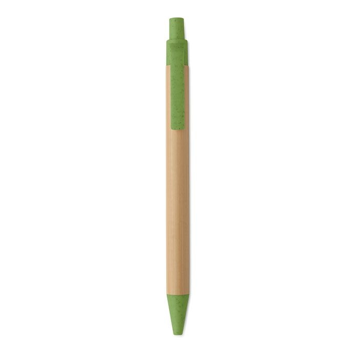 MO2635-09Itea Colour Druckkugelschreiber mit Bambus_ gruen
