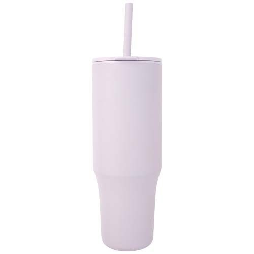 PF100867-3Brady 900 ml RCS-zertifizierter Isolierbecher mit Silikon Trinkhalm_ fliederfarben