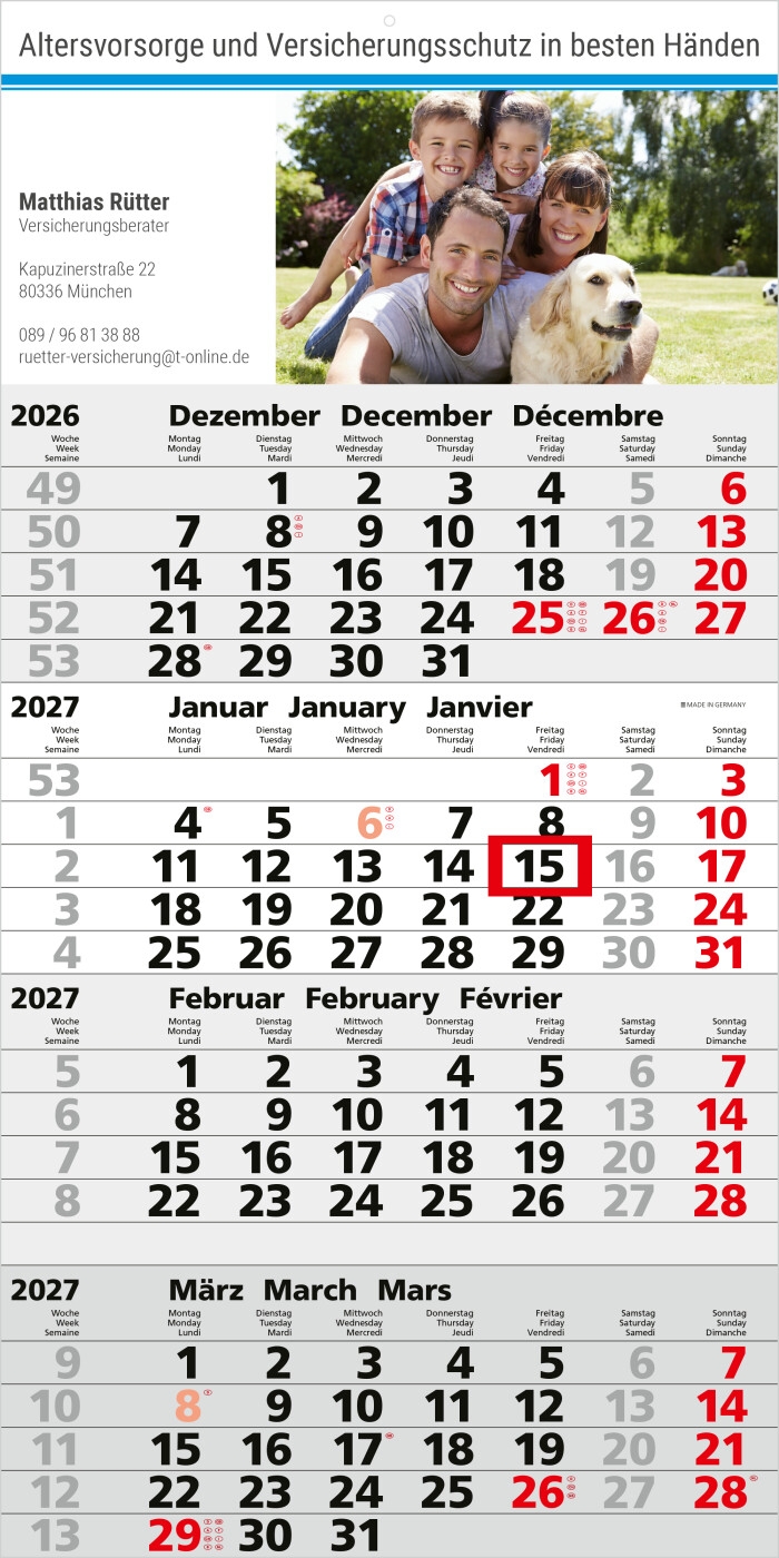 GE00304-Monatskalender Mega 4 Post