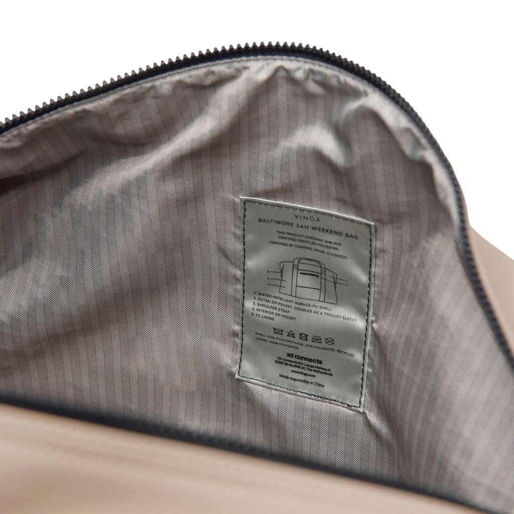 XDV70703-19VINGA Baltimore RCS 24h Wochenendtasche_ greige