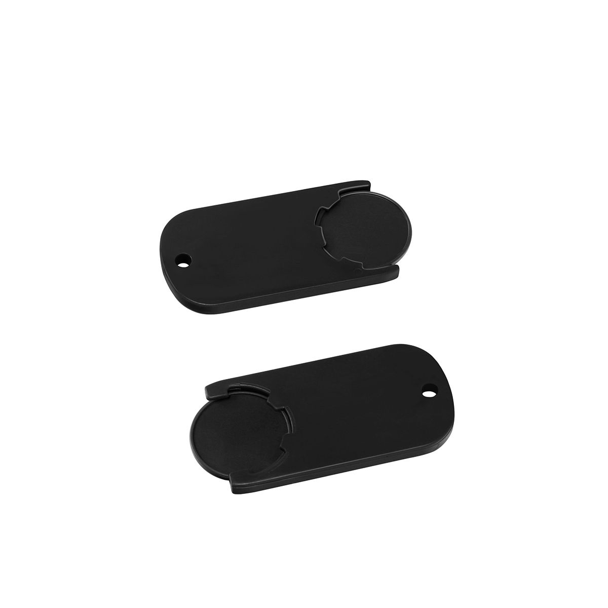 HE7439-6-6Chiphalter mit 1€-Chip _Alpha_ schwarz_ schwarz