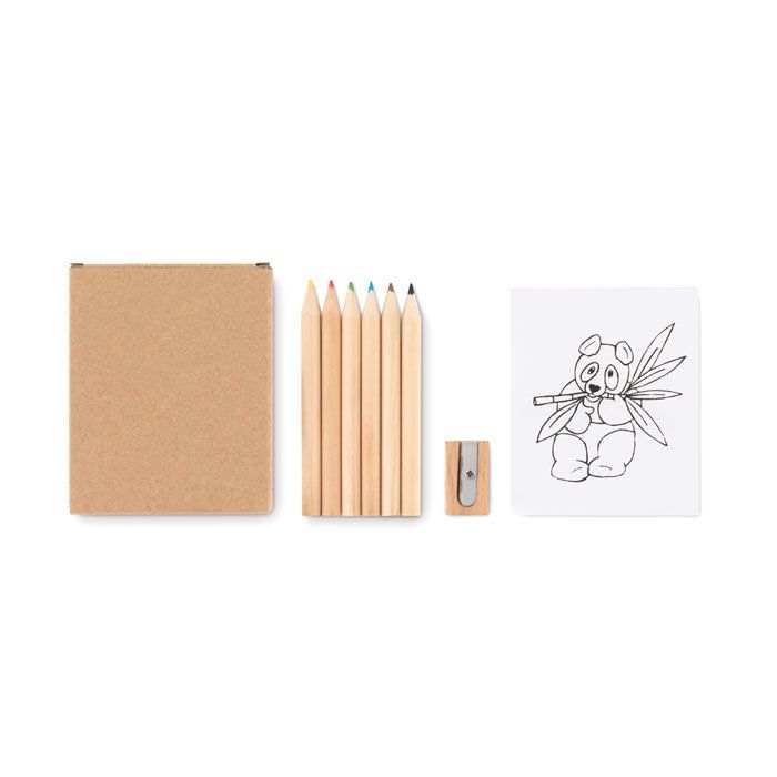 MO9873-13Little Vangogh Mal-Set mit Buntstiften_ beige