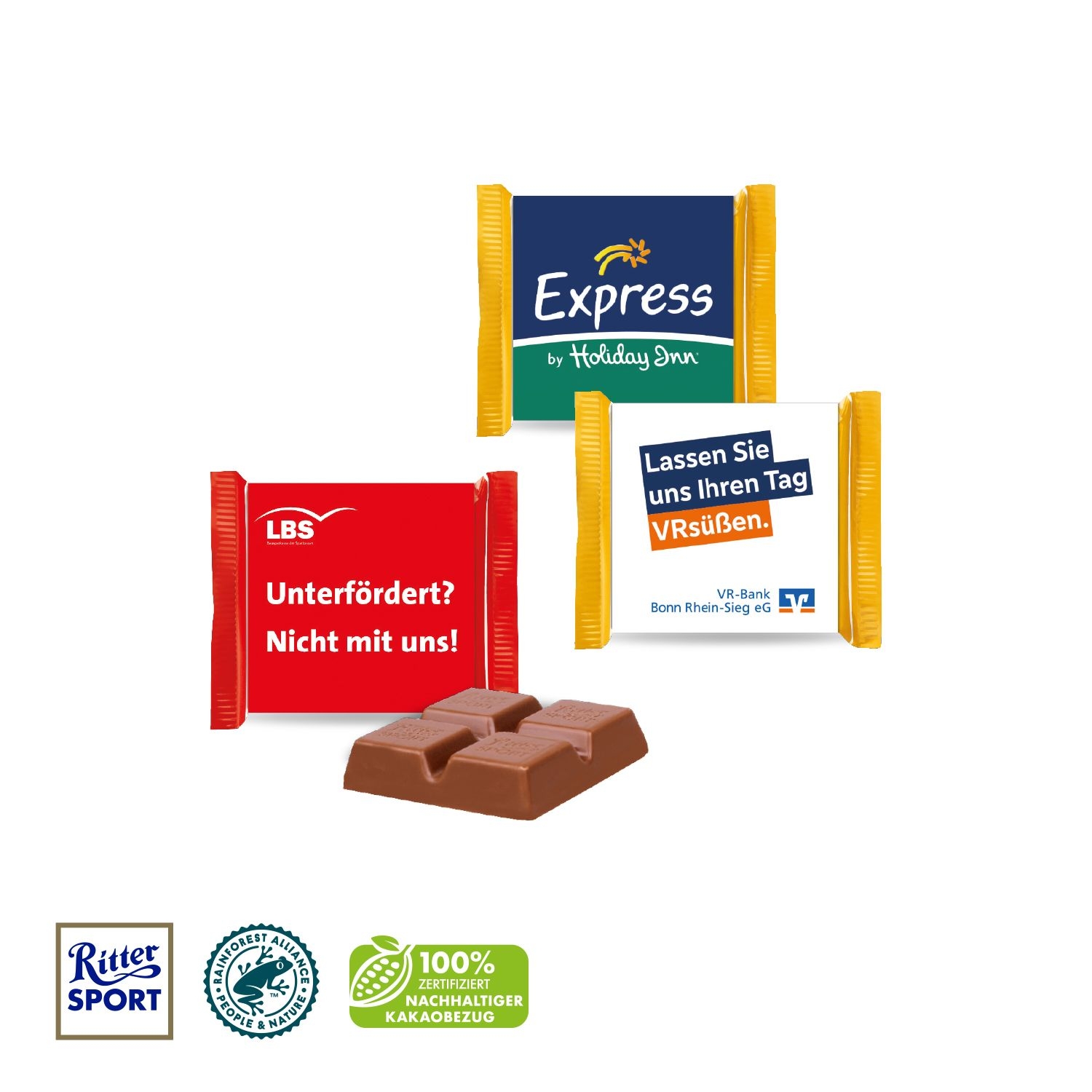 CD91291Ritter SPORT _Mini_ mit Werbebanderole