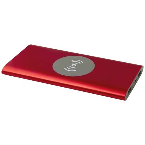 PF124385-1Juice 8000 mAh Typ-C kabellose Powerbank aus recyceltem Aluminium_ rot