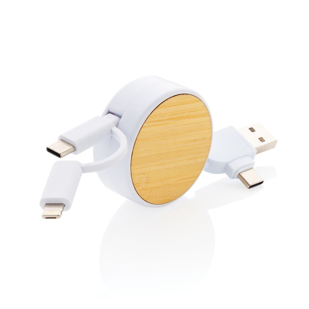 XDP302_37-3Ontario ausziehb. 6-in-1 Kabel aus RCS recyceltem Kunststoff_ weiss