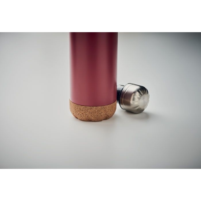 MO6313-02Aspen Cork Doppelwandige Isolierflasche_ bordeaux