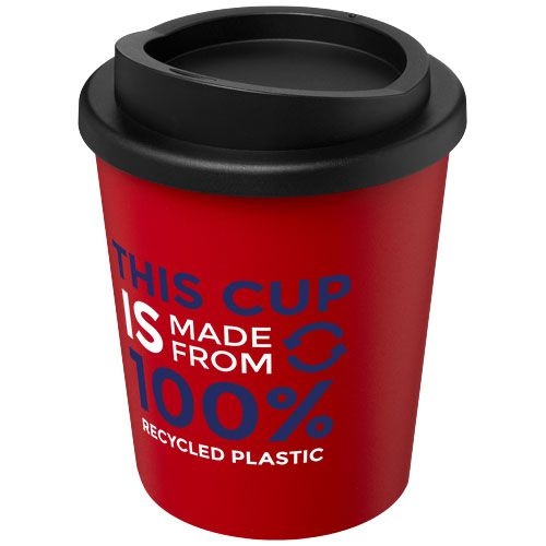PF210452-2Americano® Espresso 250 ml recycelter Isolierbecher _ rot_schwarz