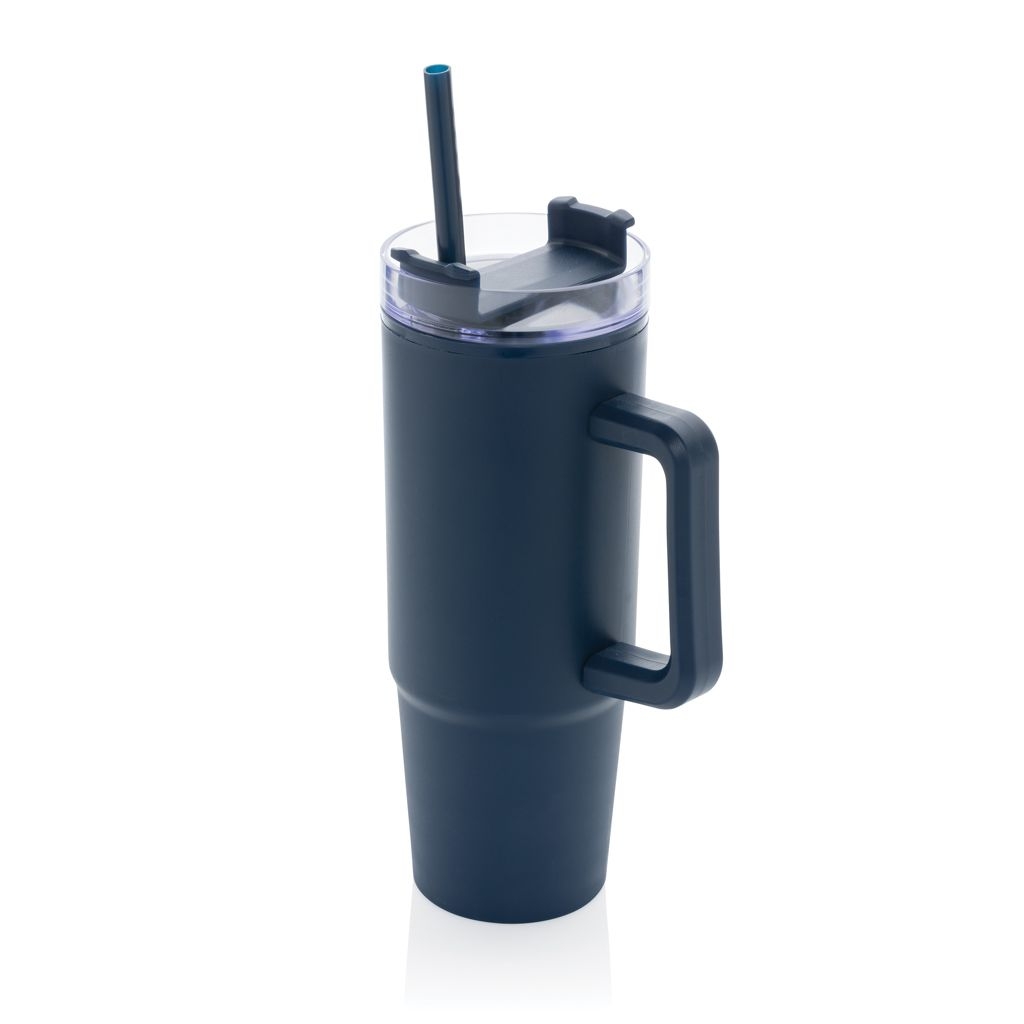 XDP437.10-0Tana Becher aus RCS recyceltem Kunststoff mit Griff 750ml_ navy blau