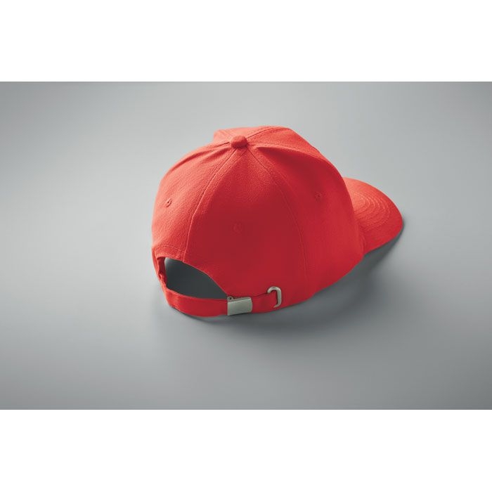 MO1464-35Buffalo Baseball cap 6 panels 260g_m²_ weiss_rot
