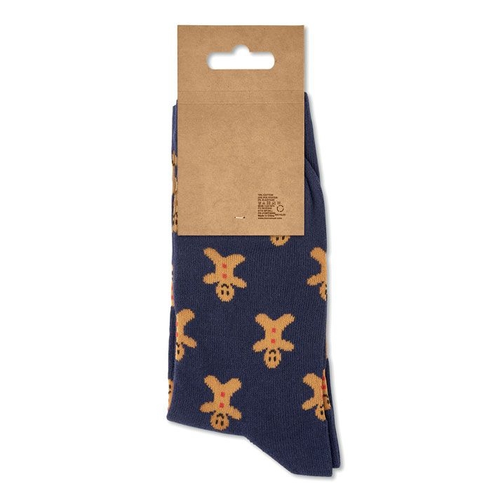 CX1575-04Soc Large Weihnachtssocken L_ blau