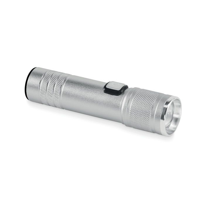 MO2724-16Flashra Wiederaufladbare Taschenlampe_ mattsilber