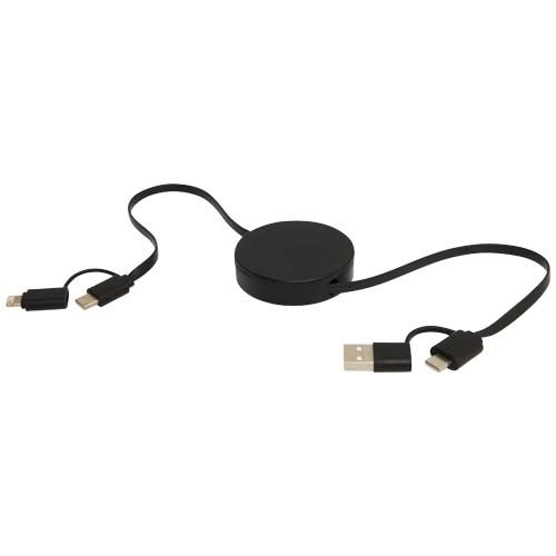 PF124430-2Citala 90 cm 5-in-1 Kabel aus recyceltem Kunststoff fuer Datenuebertragung und 40W Schnellladung_ schw