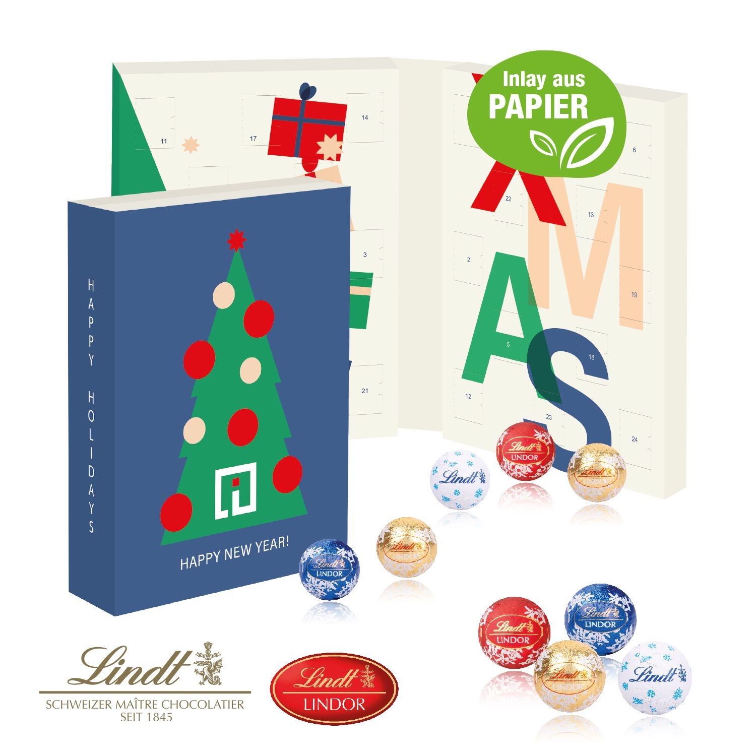 CD55450-01Lindt Adventskalender zum Aufklappen_ Inlay aus Papier_ Motiv-Vorlage