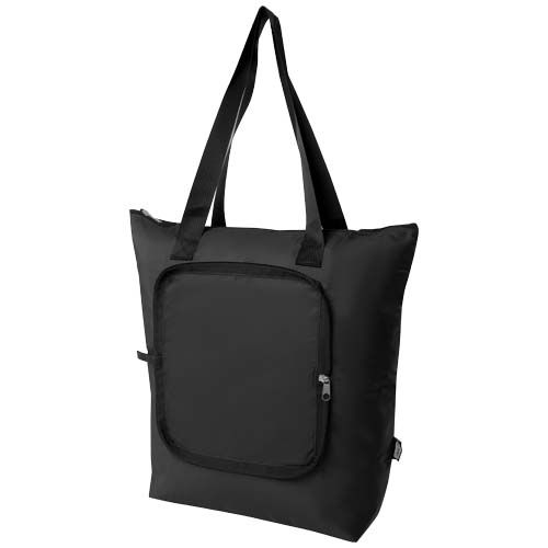 PF130092-6EcoFold faltbare RPET Kuehltasche 15 L_ schwarz