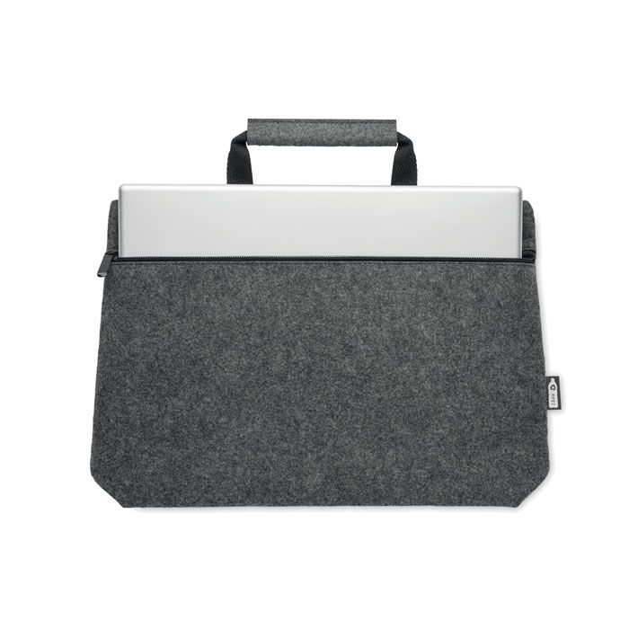 MO6718-15Tapla Laptop Tasche RPET-Filz_ steingrau