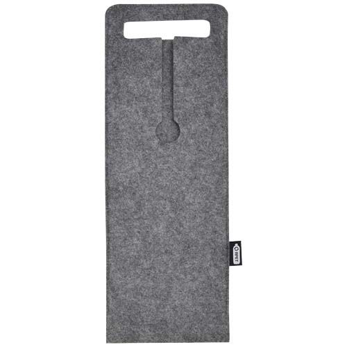 PF120665-1Felta 75cl Weinbeutel aus GRS recyceltem Filz_ mittelgrau