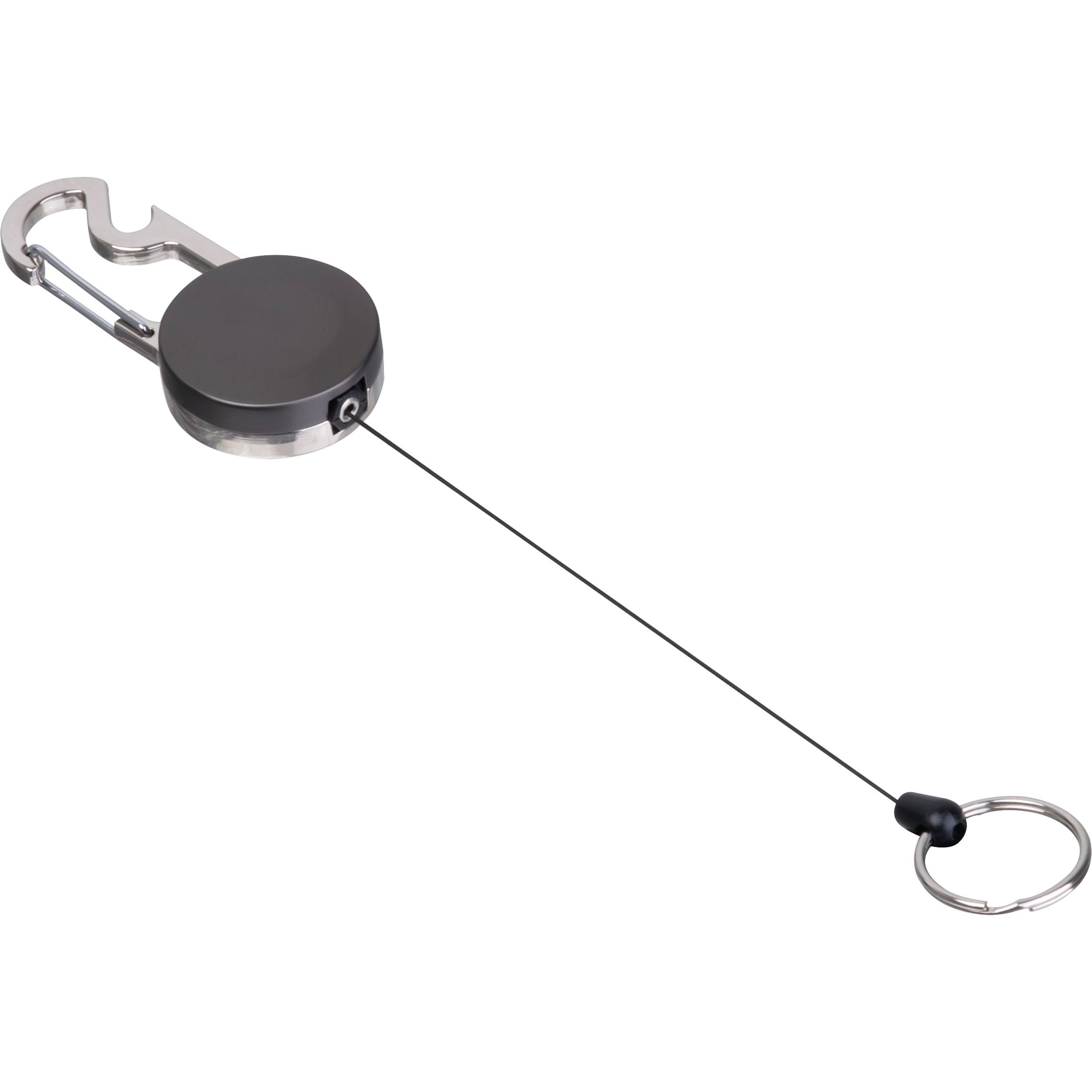 MA95446-03Ausziehbarer Schluesselanhaenger mit Karabiner aus Metall PEGGY_ schwarz