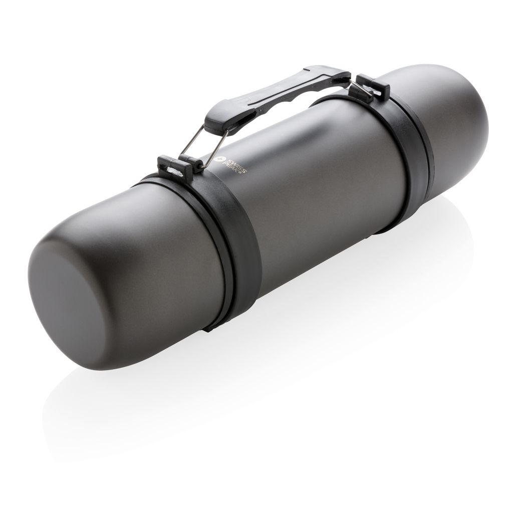 XDP433.33-0Thermosflasche mit 2 Bechern_ grau