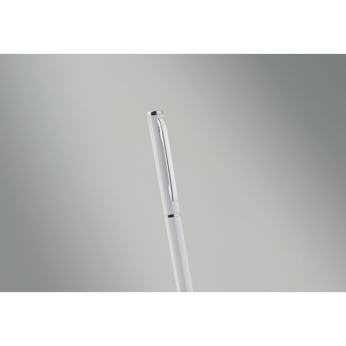 MO3139-06Nimes Drehkugelschreiber recy. Alu_ weiss