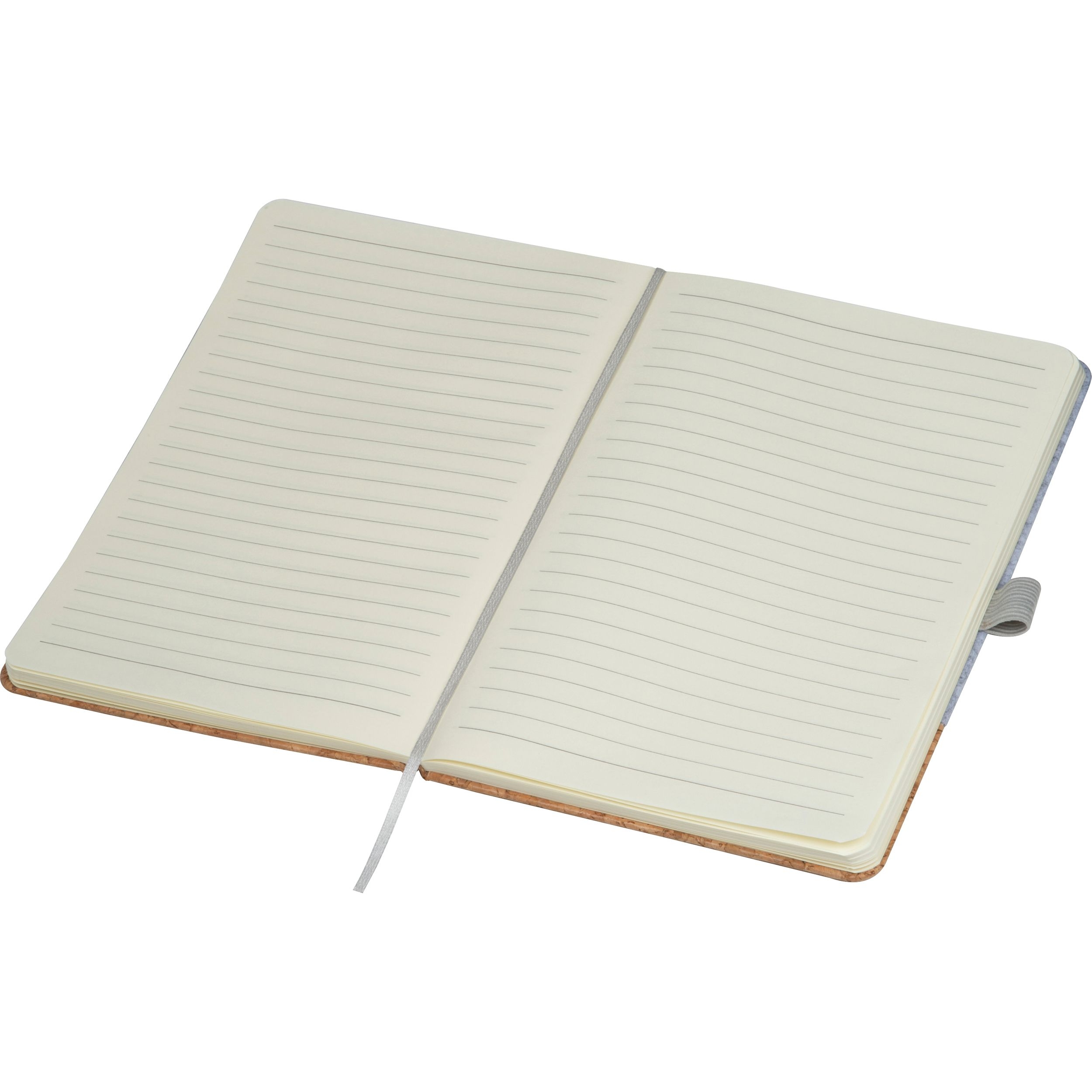 MA24472-07A5 Notizbuch mit Cover aus Kork und Filz TERESA_ silbergrau