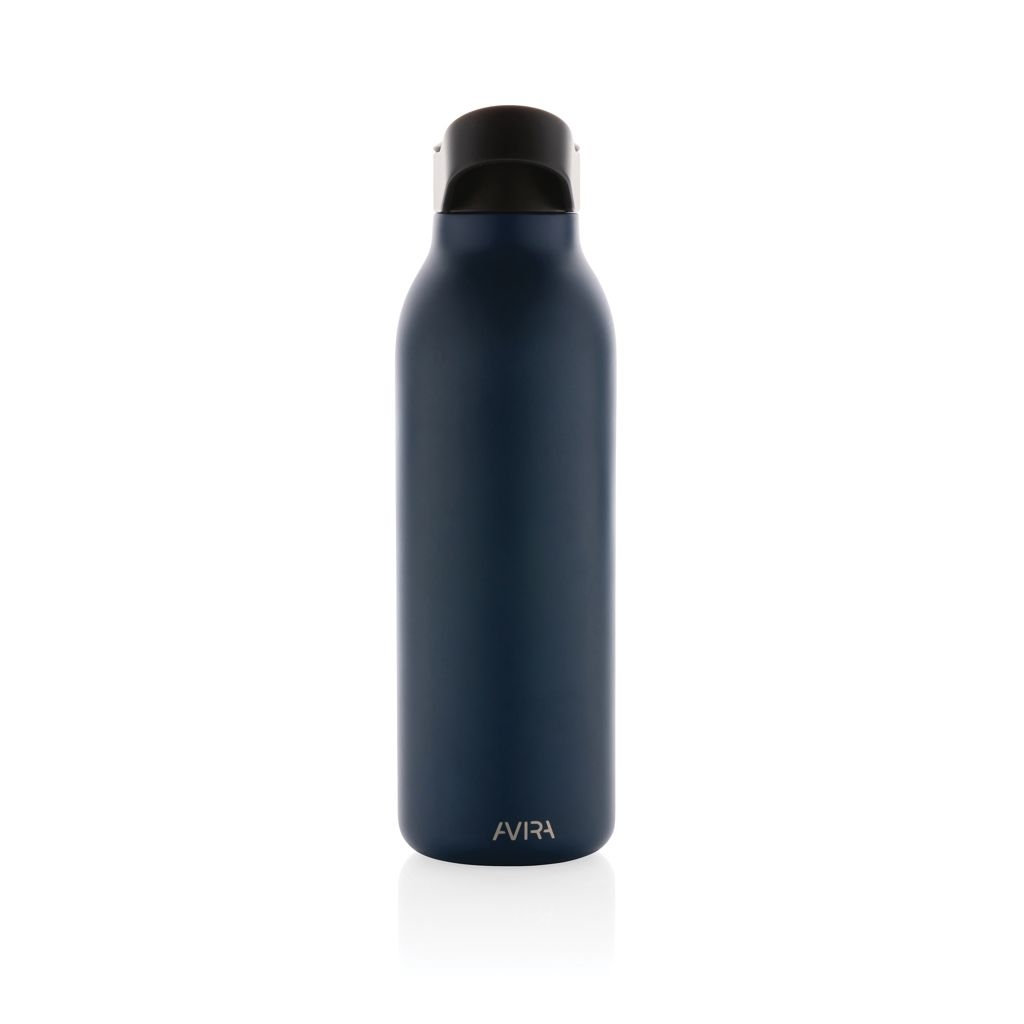 XDP438.08-0Avira Ara RCS Re-Steel Fliptop Wasserflasche 500ml_ navy blau