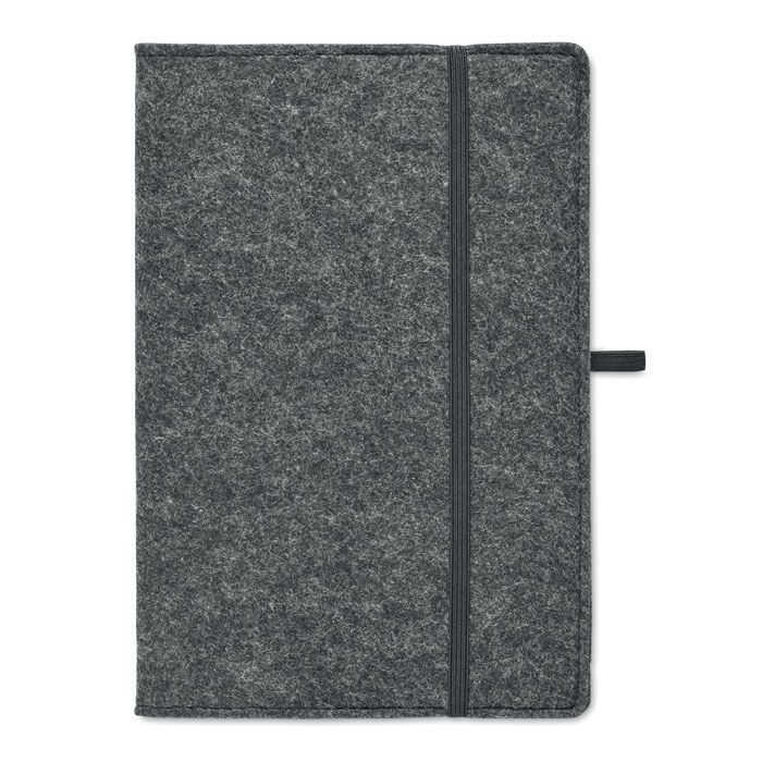 MO2093-15Feltbook DIN A5 Notizbuch RPET-Filz_ steingrau