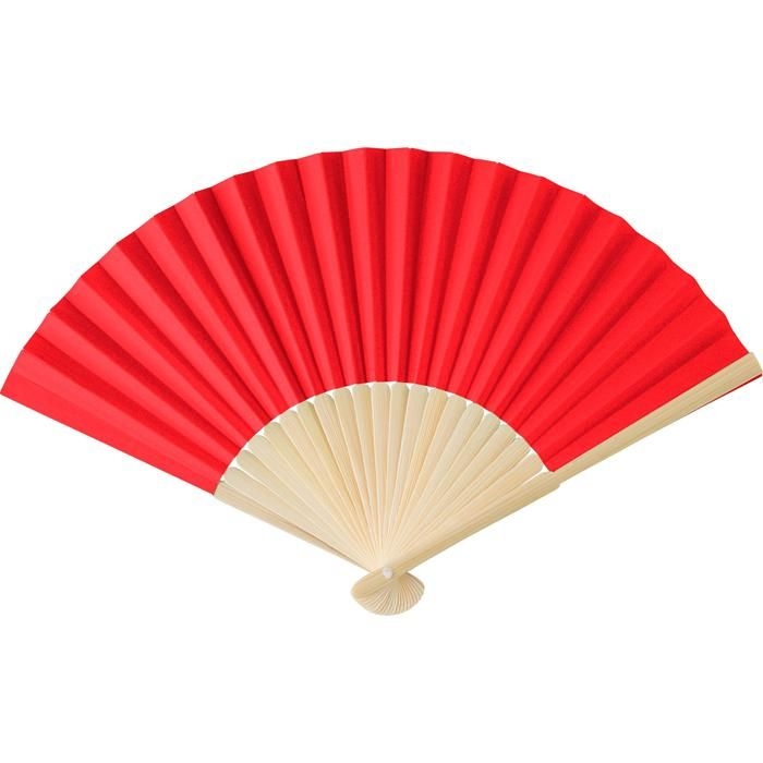 GI1041502-08Handfaecher aus Bambus Elio_ rot