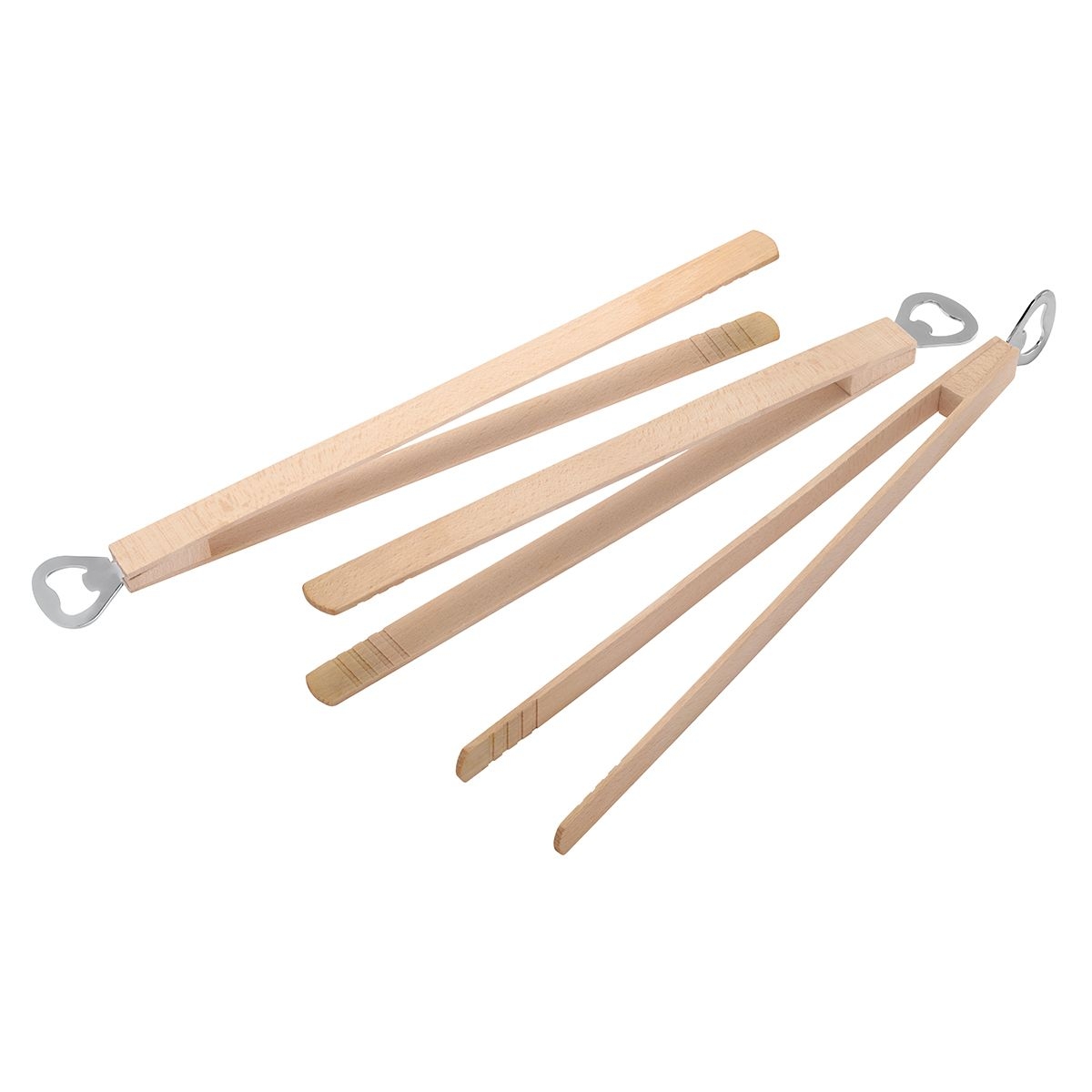 HE8147-S6Grillzange Holz mit Flaschenoeffner_ beige