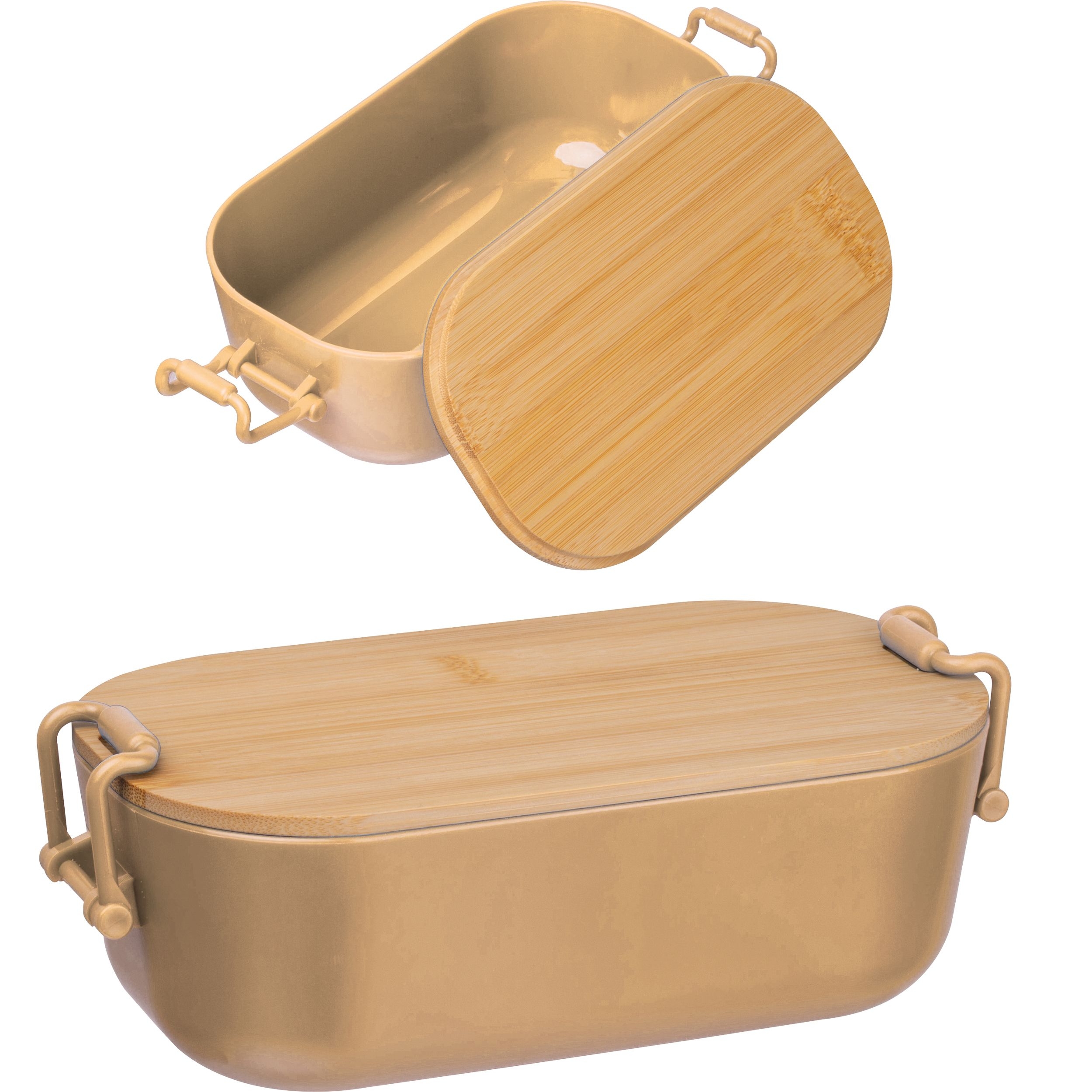 MA85363-13Lunchbox mit Bambusdeckel und Buegelverschluss JAVIER_ beige