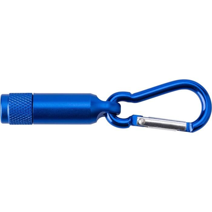 GI432009-948Mini-Taschenlampe aus Aluminium mit Karabiner Tracy_ royalblau