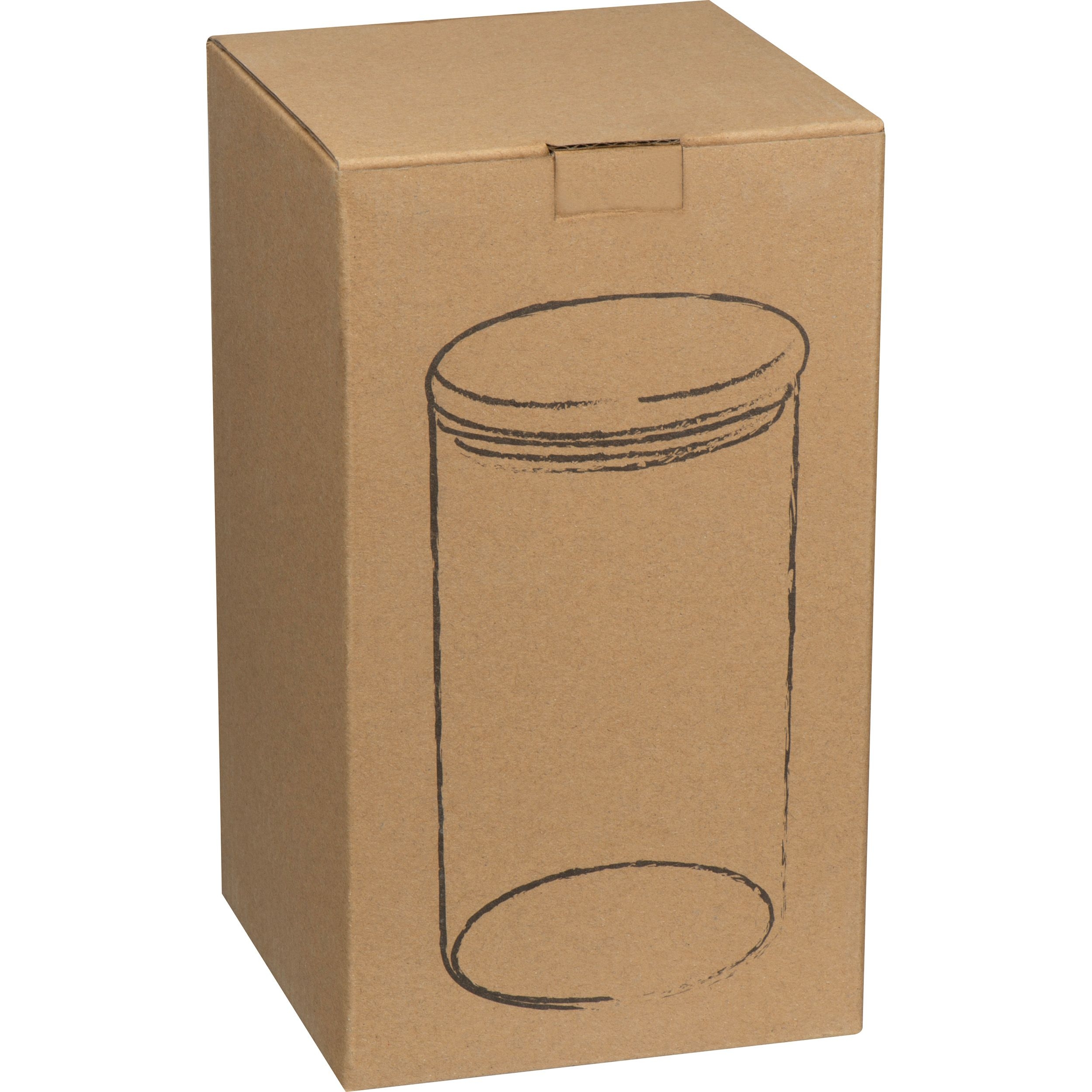 MA82616-66Dose aus Borosilikatglas mit Kiefernholzdeckel 1000ml JAMIE_ transparent