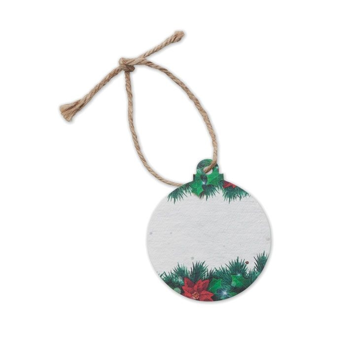 CX1515-06Bauseed Weihnachtsschmuck Samenpapier_ weiss