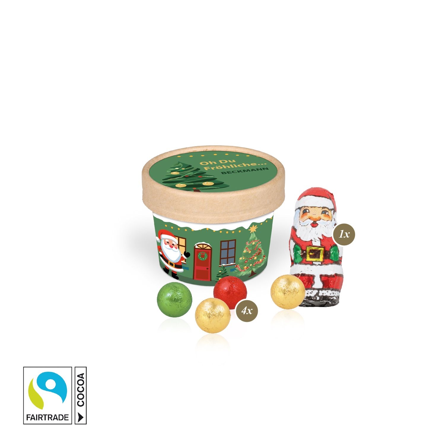 CD95581-01Christmas Paperbox mit Fairtrade® Schokolade_ Milchschokolade Mischung