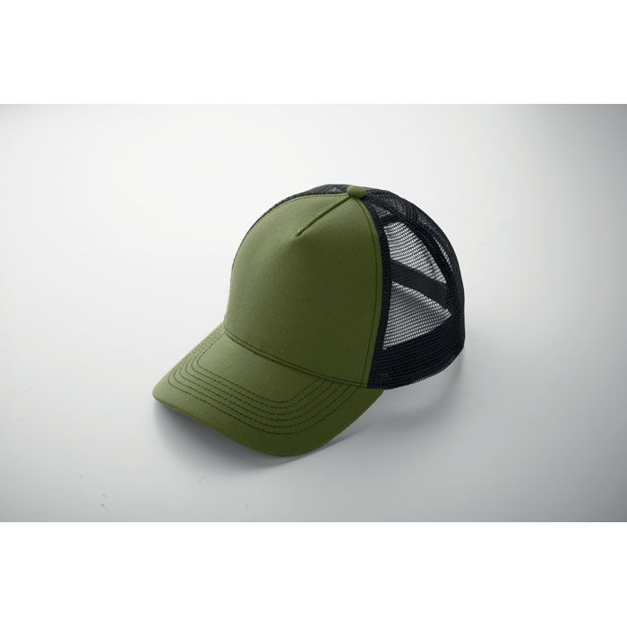 MO2986-49Blist Trucker Kappe 5 Panels_ armeegruen
