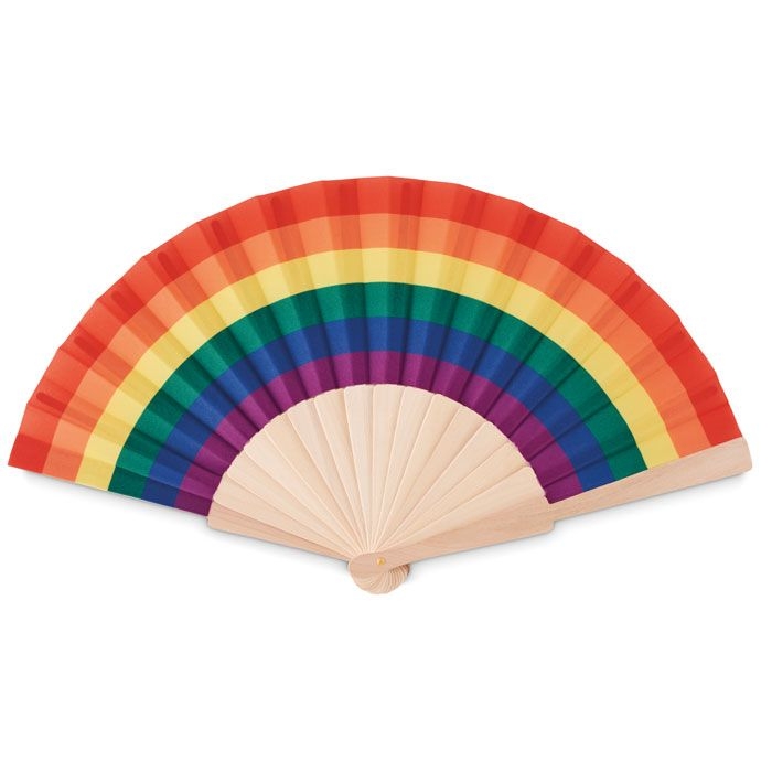 MO6446Bowfan Faecher regenbogenfarbig