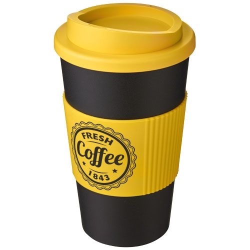 PF210002-26Americano® 350 ml Isolierbecher mit Schutzring_ schwarz_gelb