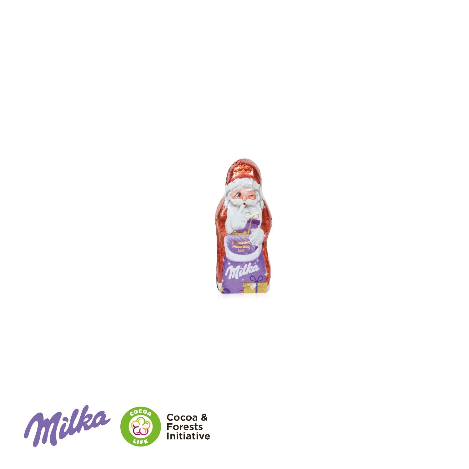 CD95574-01Werbe-Klappkarte mit Weihnachtsmann von Milka_ Milka Weihnachtsmann