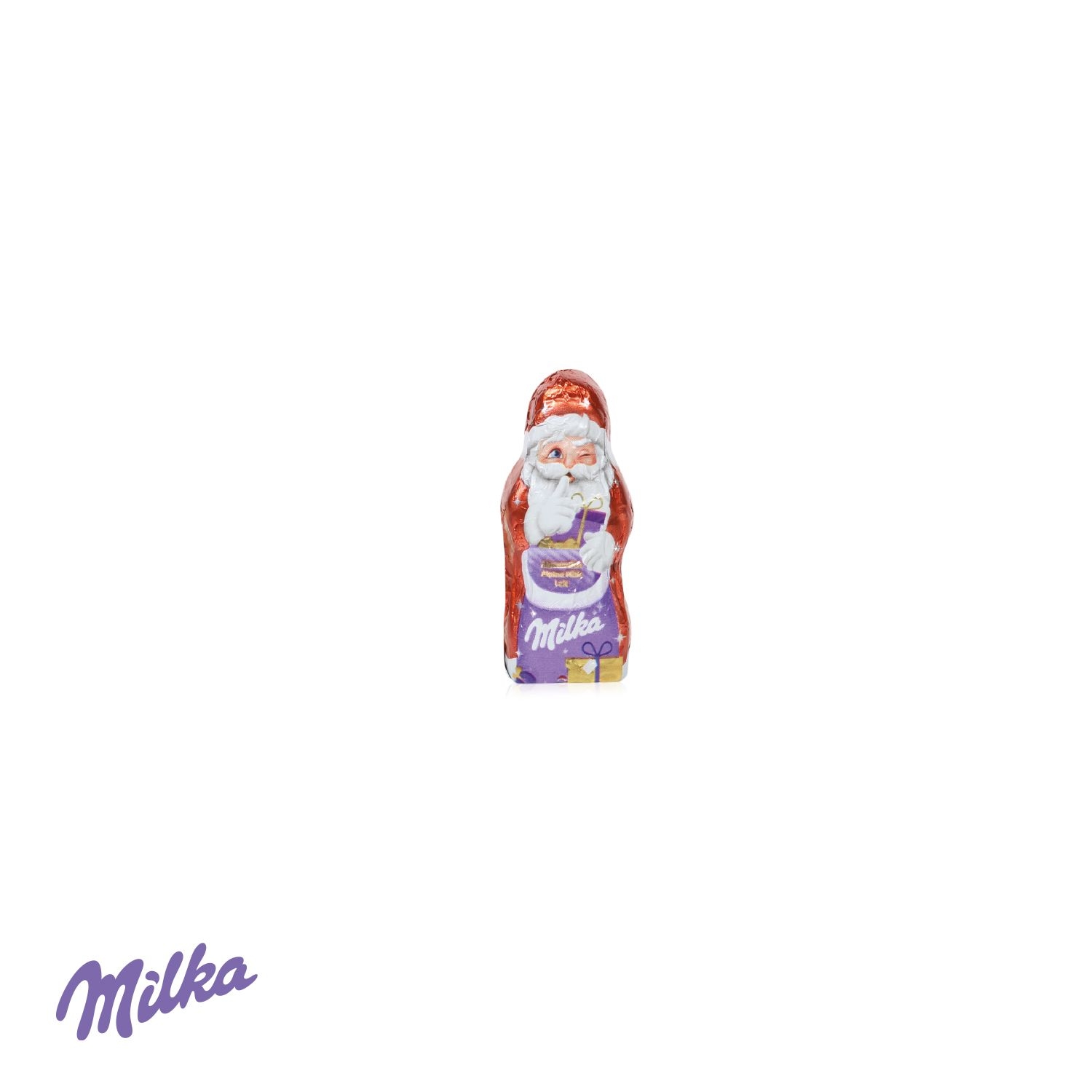 CD95574-01Werbe-Klappkarte mit Weihnachtsmann von Milka_ Milka Weihnachtsmann