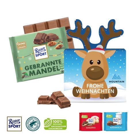 CD95477-01Schokotafel Ritter SPORT „Rentier“