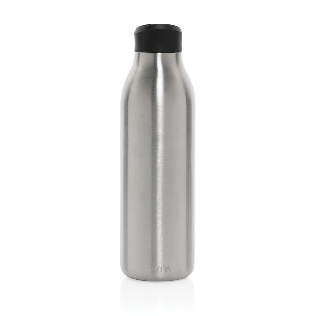 XDP438_09-02Avira Alok 360 Klick-Wasserflasche aus RCS rec. Stahl_ 600ml_ silber