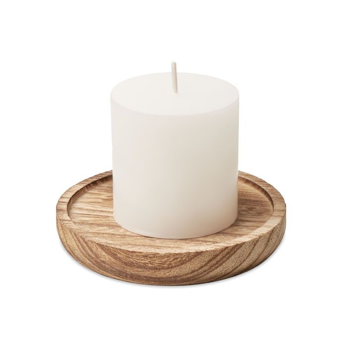 MO6282-40Pentas Kerze mit Halter_ holz