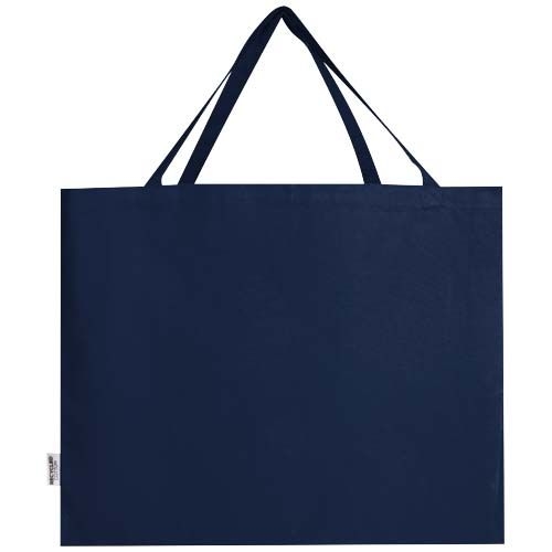 PF120734-5Odessa 220 g_m² Baumwoll Tragetasche aus GRS recycelter Baumwolle 40L_ navy