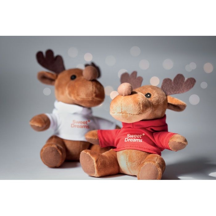 CX1469-05Rudolph Pluesch-Rentier mit Hoody_ rot