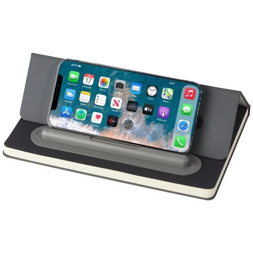 PF107873-2Skribo Kugelschreiber und Notizbuch im Set_ grau